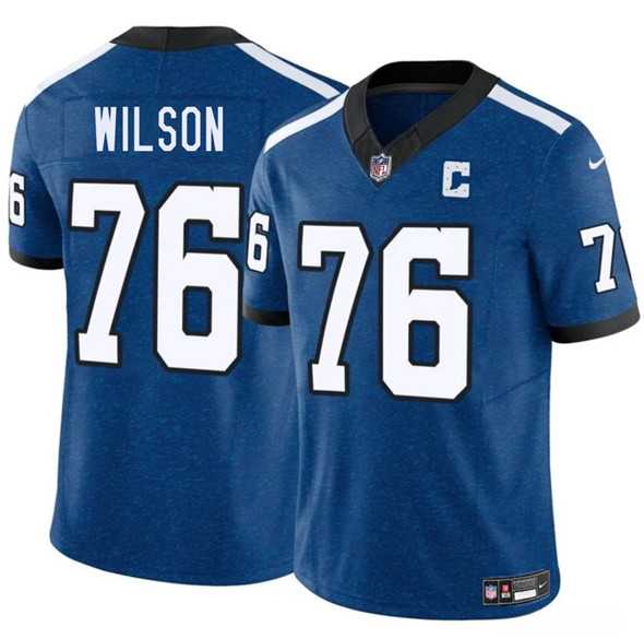 Men%27s Indianapolis Colts #76 Jack Wilson Blue 2025 F.U.S.E. Throwback Vapor Limited Stitched Jersey Dzhi->indianapolis colts->NFL Jersey